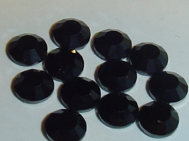 12 pcs. 40ss JET FLATBACK European Rhinestones